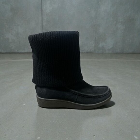 The North Face Boots Winter Tall Sweater Knit Black Suede PrimaLoft Women's 7.5 - Picture 6 of 9